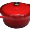 Cast Iron Braadpan ø24cm Rood Gietijzer 4.5Ltr