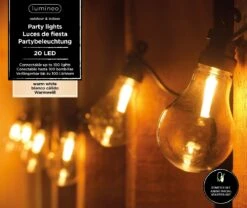 Lumineo LED Partylight Warm Wit 20 Lamps - 950 Cm -Natuurcentrum Winkel product 1181x993 6258121625f59 l